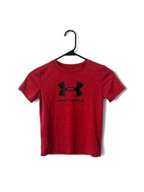 Boys Under Armour Short Sleeve Tee Red Black